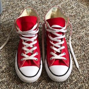 Red high top converse